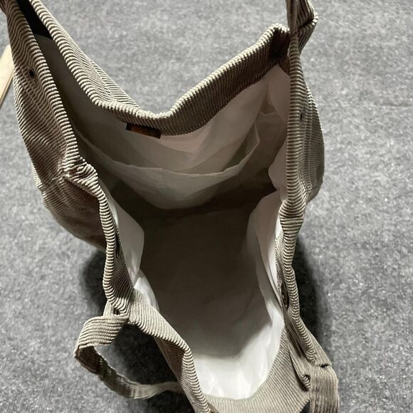 Corduroy Tote Bag Womens Large Double Strap Shoulder Purse Snap Button Casual - Picture 5 of 8